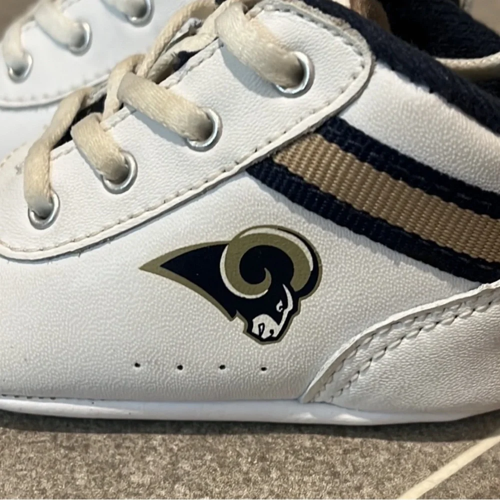 Los Angeles Rams NFL Reebok Infant Baby Crib Shoes Size 1 soft bottoms Sneakers